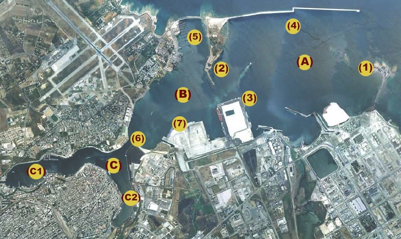 Mappa del Porto - su concessione del Brindisi Port Informer