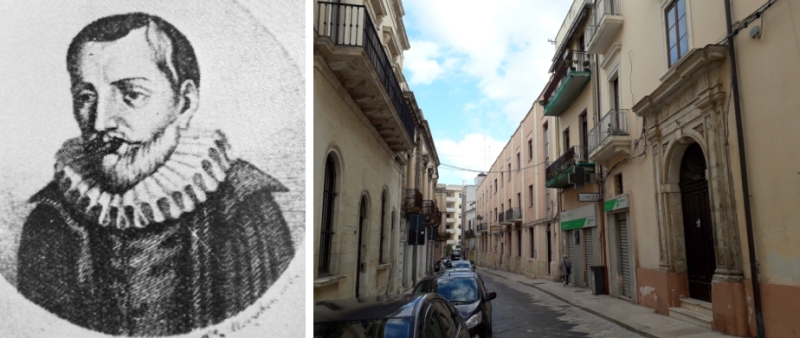 Brindisi. Ritratto di Ferrante Fornari(1), a dx: Brindisi, via F. Fornari
