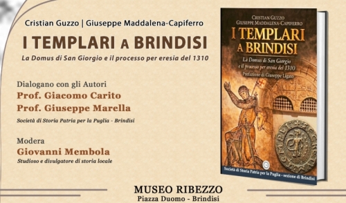 <em>5 giugno, Museo Ribezzo di Brindisi</em> - Presentazione del libro <strong>I Templari a Brindisi</strong>