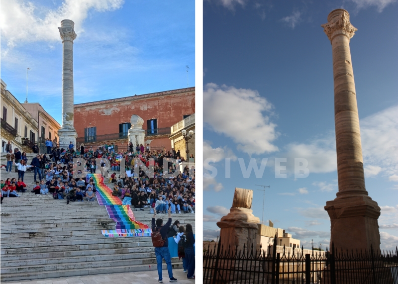 Brindisi. Le Colonne del porto.