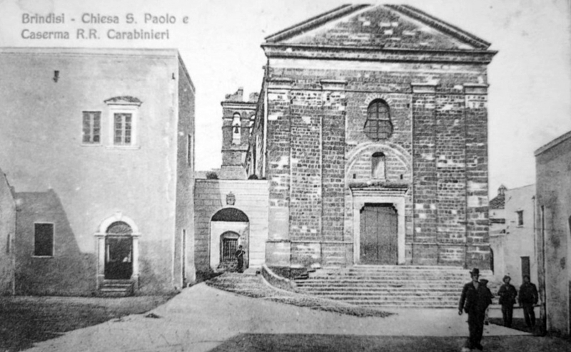 Brindisi. Immagine d'epoca della Chiesa di San Paolo eremita - coll. G. Membola(C)