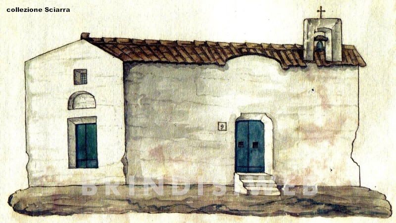 Chiesa della Concordia. Acquarello ottocentesco di Salvatore Quarta - coll. Sciarra