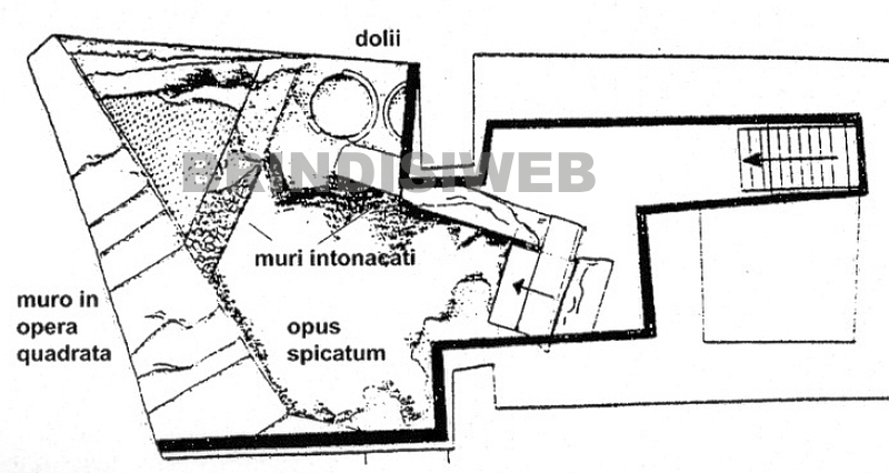 Brindisi, via Montenegro. Planimetria dello scavo in via Montenegro(2) - immagine autorizzata