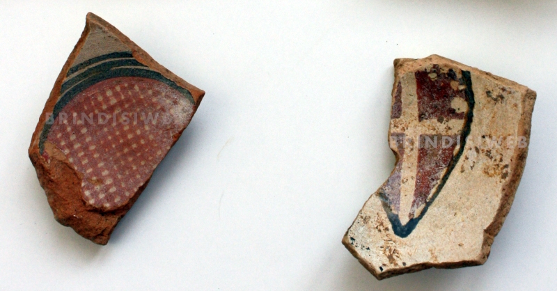 Particolare di alcuni reperti ceramici più rappresentativi esposti il 22 dicembre 2012