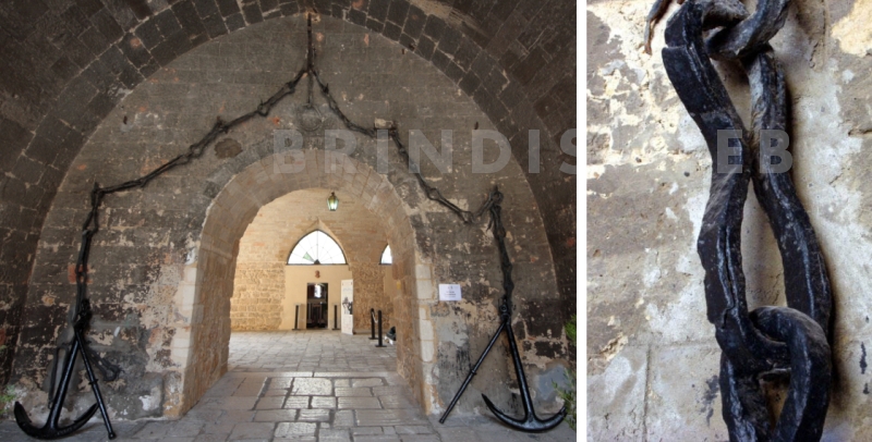 Brindisi. Castello Svevo. La catena angioina e il particolare