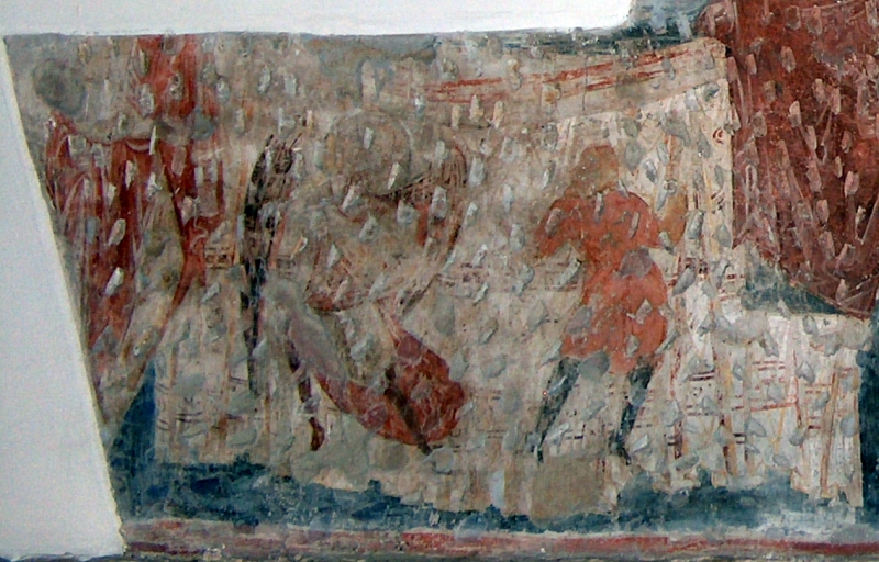 Brindisi, chiesa di Santa Lucia. Particolare della Dormitio Virginis