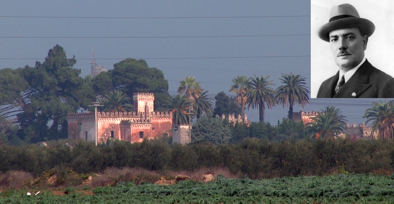 Brindisi. Villa Pignicedda e nel riquadro Serafino Giannelli