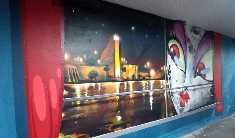 Brindisi. Sottopasso ferroviario perdonale. Opere di Mr. Wany