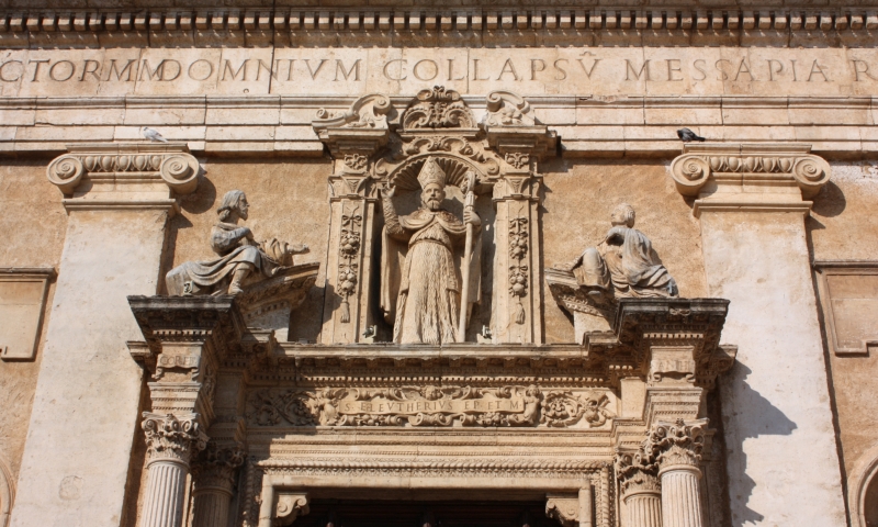 Mesagne. Chiesa Matrice. Particolare della facciata