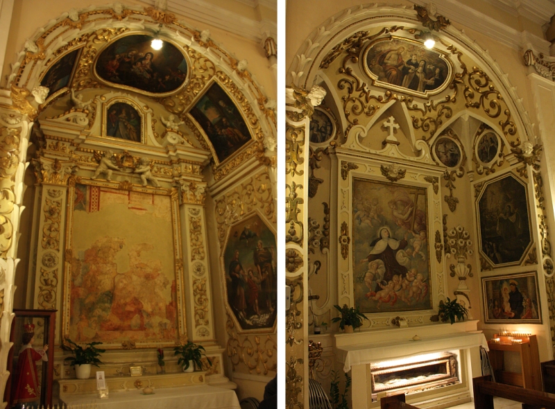 Mesagne. Chiesa del Carmine. Altari