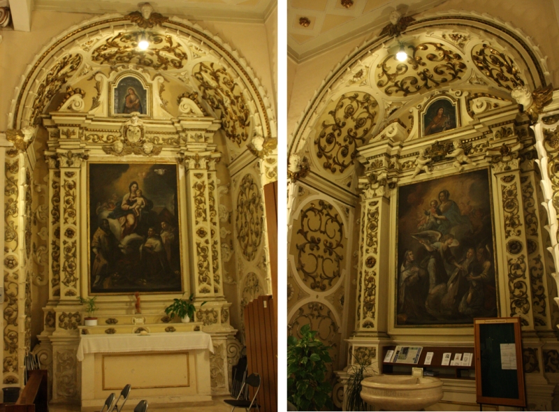 Mesagne. Chiesa del Carmine. Altari