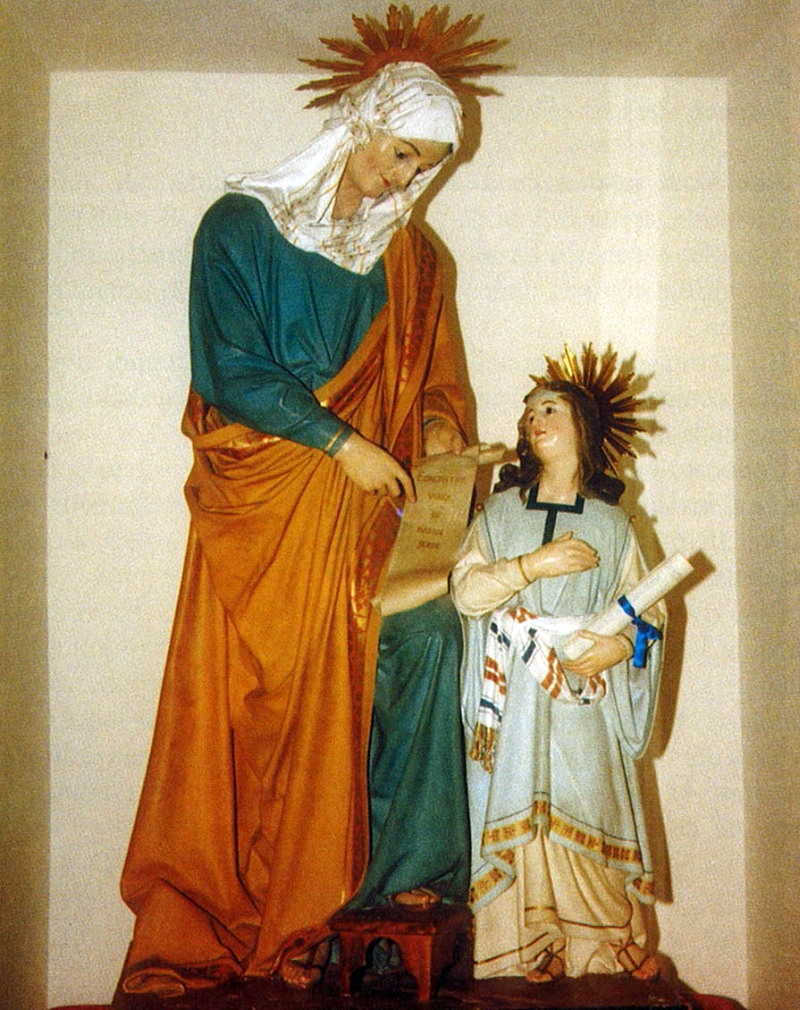 Mesagne. Chiesa di Sant'Anna. <em>Sant'Anna istruisce Maria</em> di Salvatore Sacquegna