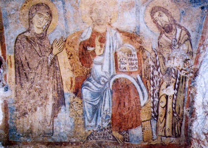 Ostuni. Chiesa Madonna della Nova. Affresco della <em>Déesis</em>