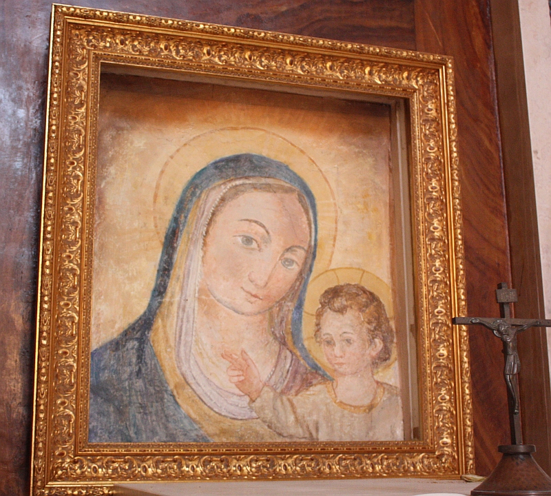 San Donaci. Chiesa di S. Maria delle Grazie. Immagine della Madonna con Bambino