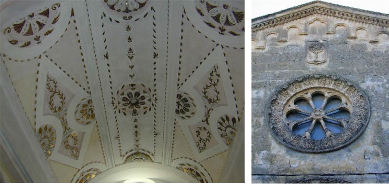 Carovigno. Chiesa di Sant'Anna. La volta e il rosone