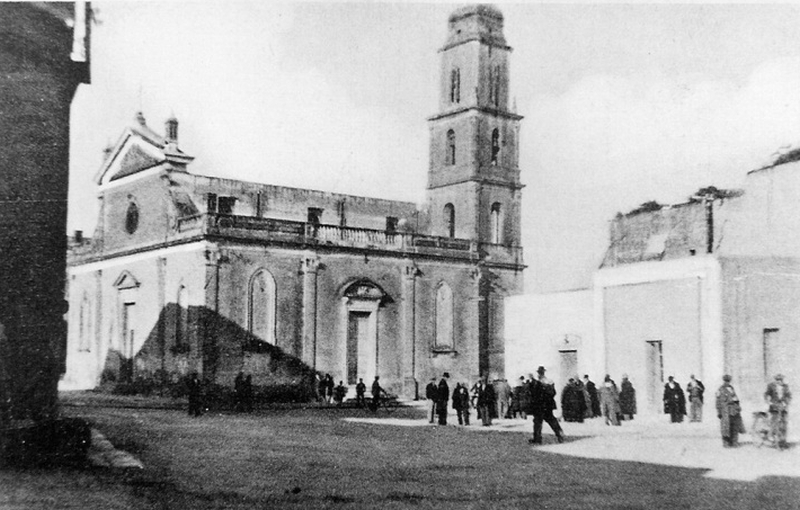 Sandonaci. Chiesa di Santa Maria Assunta. Immagine d'epoca