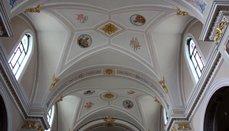 Sandonaci. Chiesa di Santa Maria Assunta. Affreschi volta della navata centrale