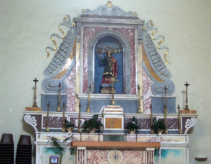 San Pancrazio Sal.no. Chiesa Matrice. Altare di San Pancrazio Martire
