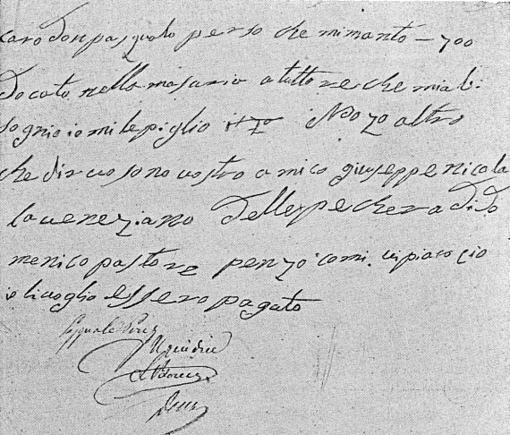 Il biglietto di riscatto a don Pasquale Perez