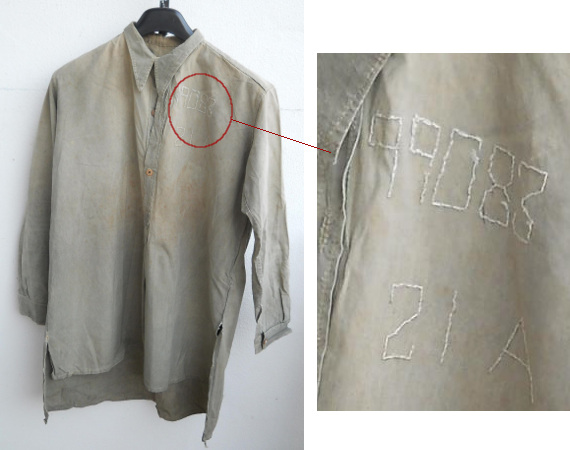 Camicia di Gaetano De Vita con numero di Sandbostel