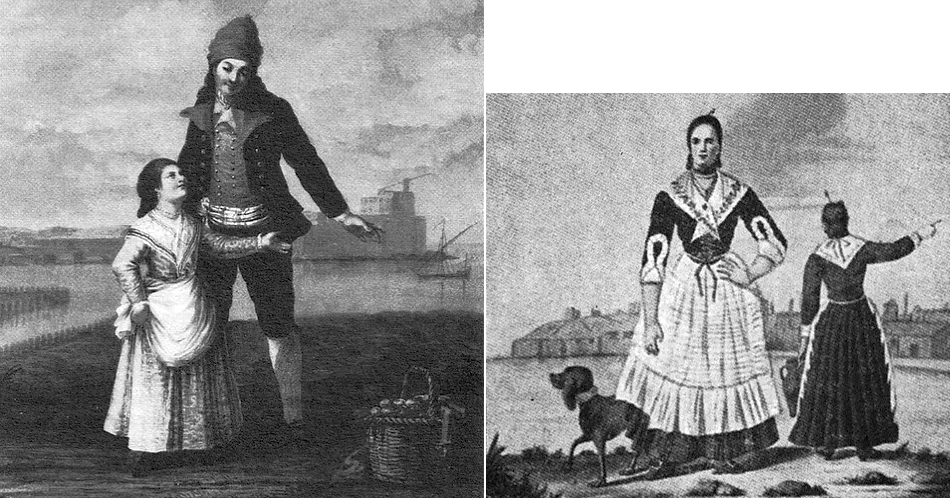 Costumi popolari di Brindisi. Acquarelli del secolo XVIII – (Collezione N. Vacca)