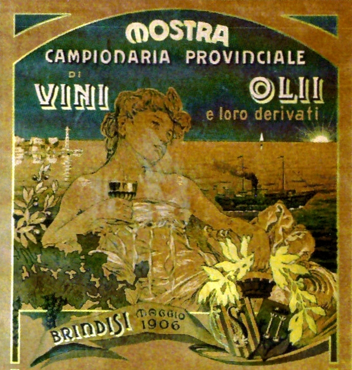 Particolare del diploma di medaglia di bronzo della Mostra