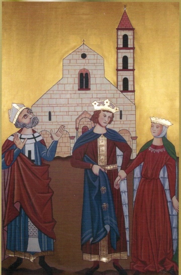 Federico II con Isabella a Brindisi - disegno di Antonio Mingolla(C)