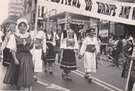 Un momento del Festival dell'uva e del vino del 1970