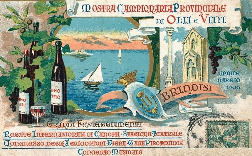 Locandina della Mostra Campionaria Provinciale di Olii e Vini