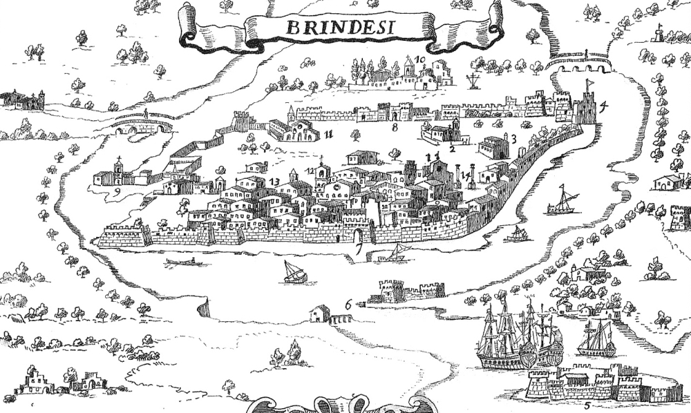 Brindisi sulla stampa di G.B. Pacichelli del 1703