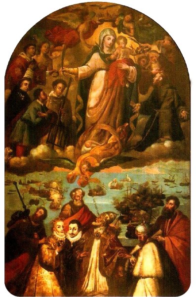 San Vito dei Normanni. Basilica Pontificia di Santa Maria della Vittoria. Tela della Battaglia di Lepanto