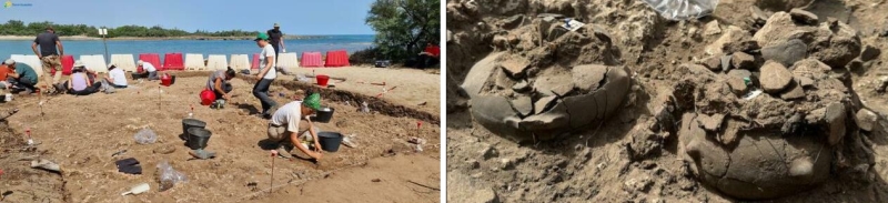 Riserva di Torre Guaceto. Ritrovamenti e archeologi impegnati nello scavo- ph. Dip. Beni Culturali UniSalento