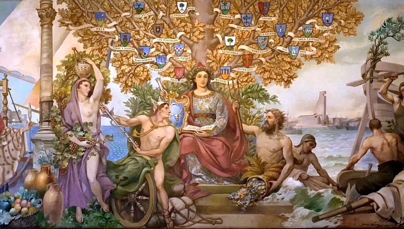 Mario Prayer. Allegoria della Provincia di Brindisi (1949). Salone di Rappresentanza della Provincia di Brindisi