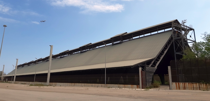 Il capannone ex Montecatini dall'esterno (2022)