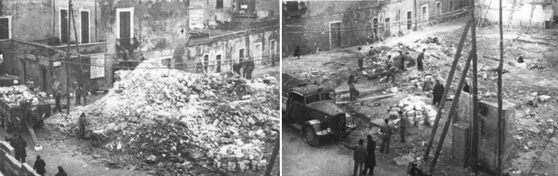 La Torre dell'Orologio ormai demolita