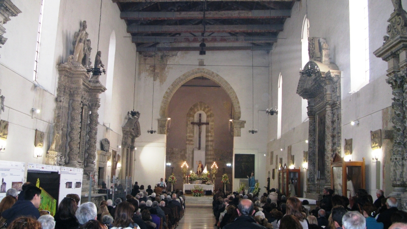 La celebrazione della Pasqua nella chiesa di San Paolo Eremita nel 2013 (ph. Antonio Lavino)