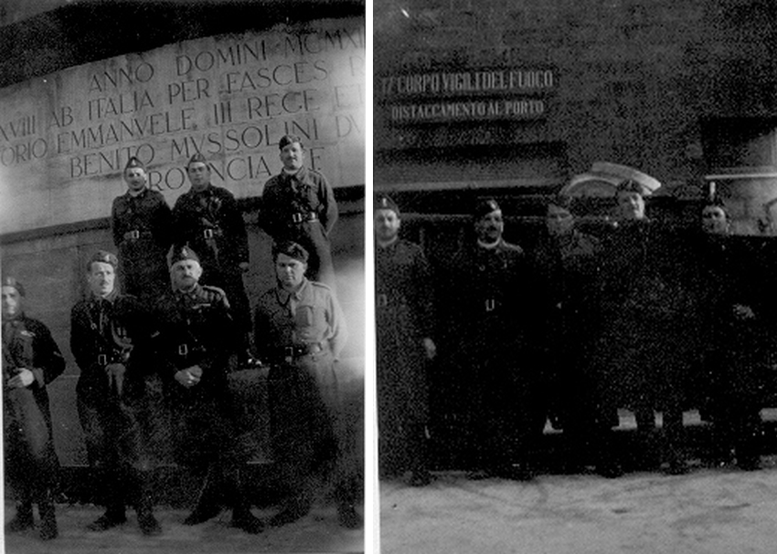 Brindisi, vigili del fuoco davanti la Fontana dell'Impero (via Camassa) e al distaccamento portuale (casermetta)(2)