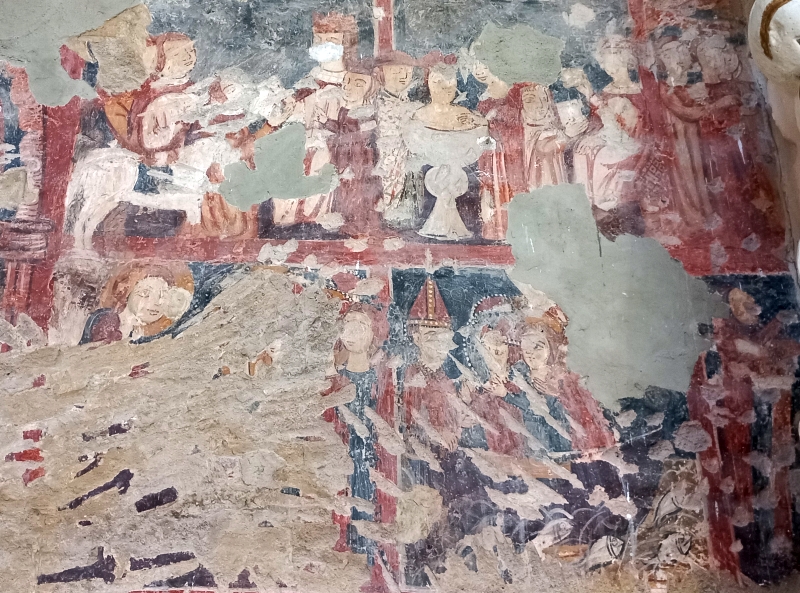 Brindisi. Chiesa di San Paolo eremita. Affresco con scene di epoca angioina