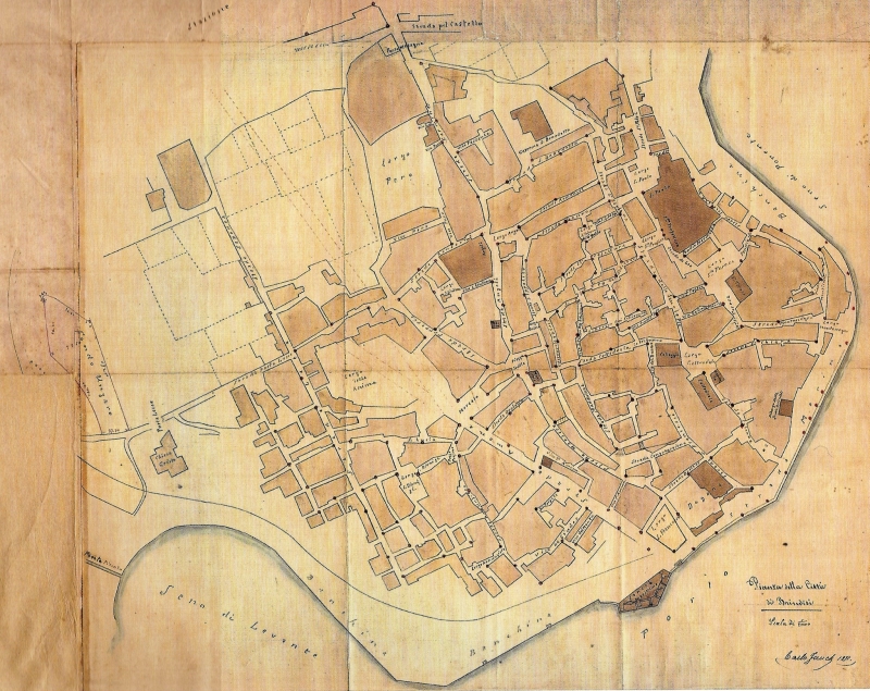 Pianta di Brindisi del 1871