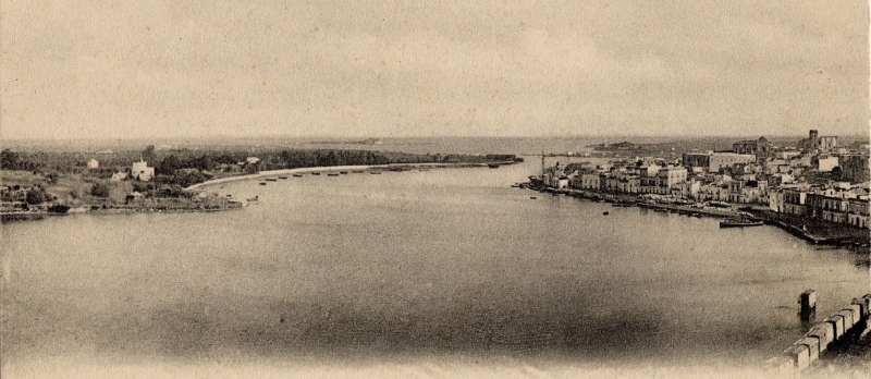 Brindisi, panorama del Seno di Ponente (edit. Nicola Passante - coll. G. Carito)