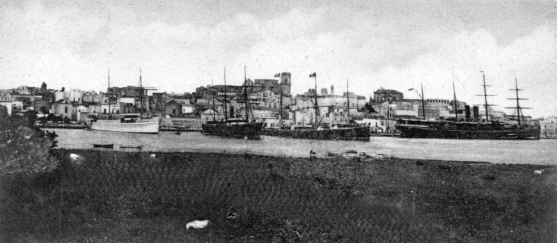 Brindisi, panorama del porto (ed. Simeone Lisco - coll. G. Carito)