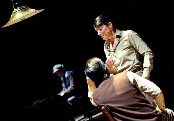 Un momento dello spettacolo teatrale "Italiano prigioniero sono" della compagnia Meridiani Perduti(1)