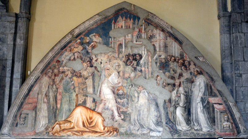Ladislao che si reca in chiesa per essere incoronato, Chiesa di Santa Maria Incoronata, Napoli (da Wikipedia)