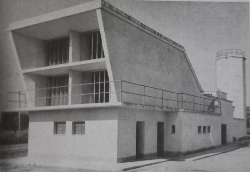 Complesso del banco prova motori a reazione - fonte: opuscolo illustrativo dell’attività Saca, Archivio Alenia Aeronavali Brindisi