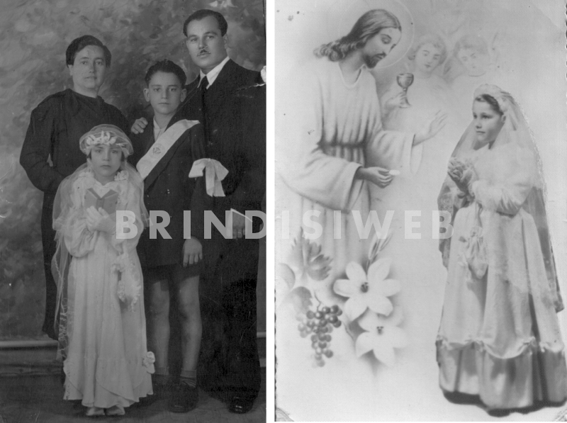 Foto ricordo della Prima Comunione, coll. Famiglia Sanasi