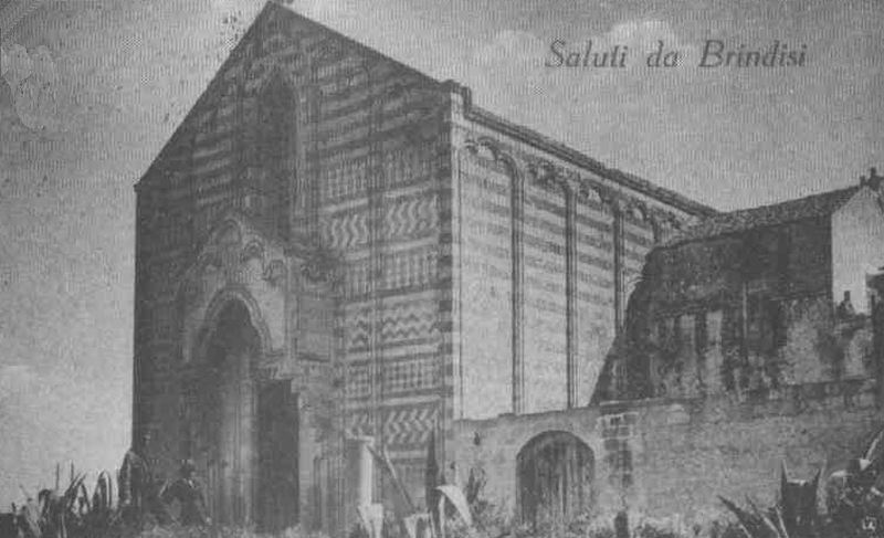 Cartolina d'epoca della chiesa di Santa Maria del Casale