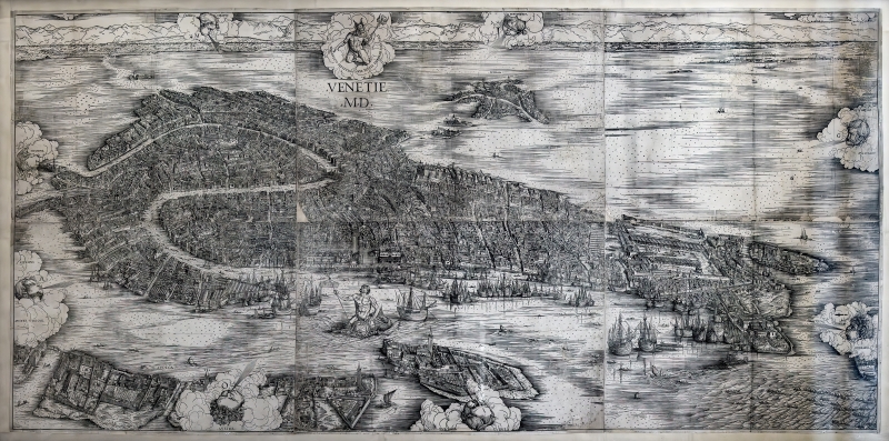 Jacopo de' Barbari. Pianta prospettica della città di Venezia (ca. 1500), Museo Correr (da Wikipedia)